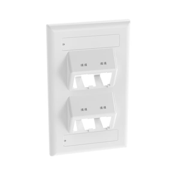 Panduit FACEPLATE SVF 4PT CLASSIC SLOPED WHITE CFPSL4WHY - main